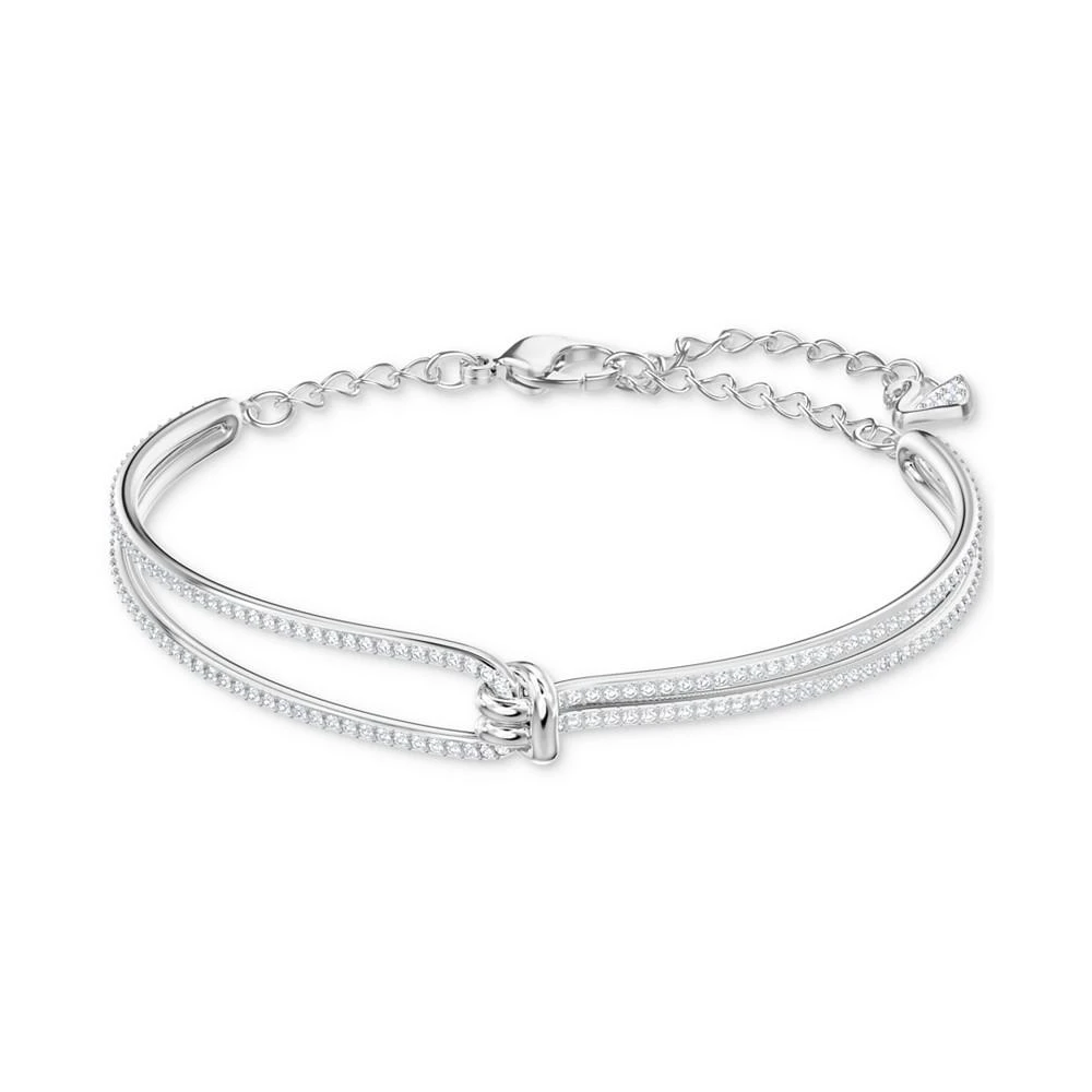 商品Swarovski|Rose Gold-Tone Crystal Knot Bangle Bracelet,价格¥881,第1张图片