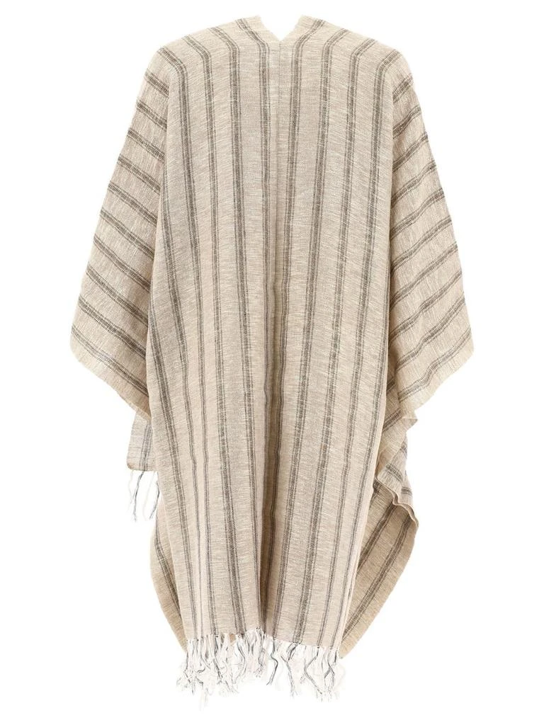 商品Brunello Cucinelli|Striped lamé cape,价格¥6759,第2张图片详细描述
