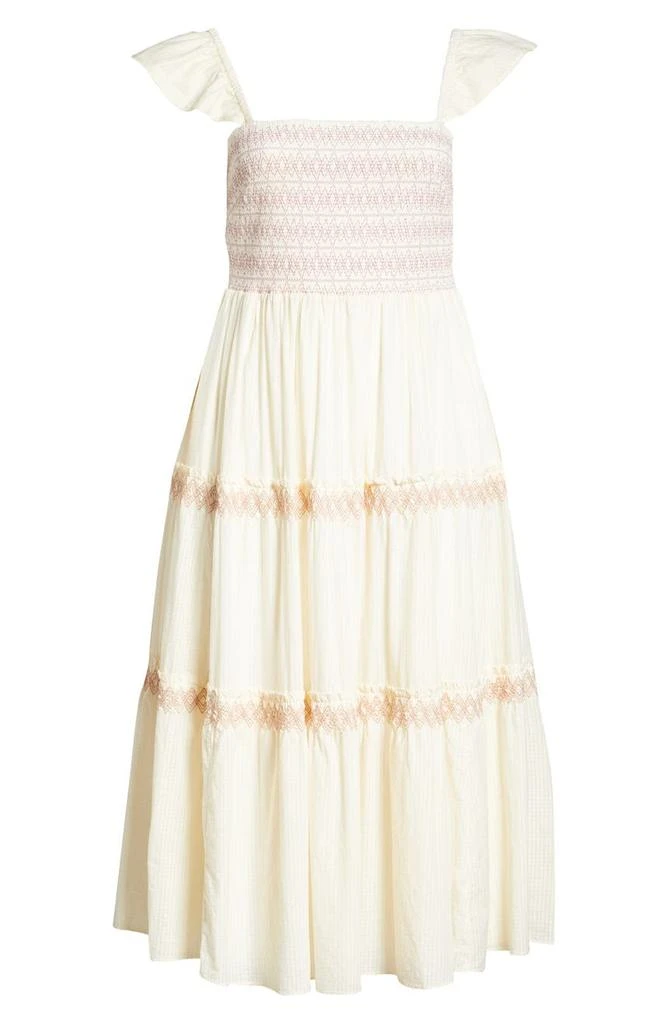 商品Madewell|Women's Lucie Smocked Tiered Midi Dress,价格¥360,第5张图片详细描述