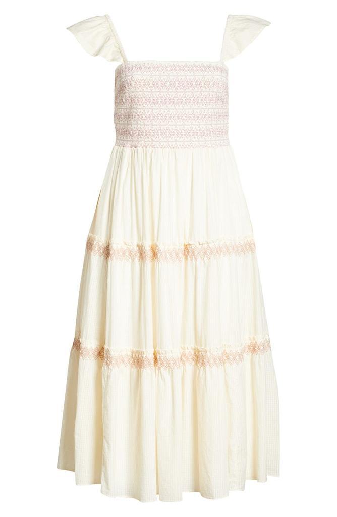 商品Madewell|Women's Lucie Smocked Tiered Midi Dress,价格¥335,第7张图片详细描述