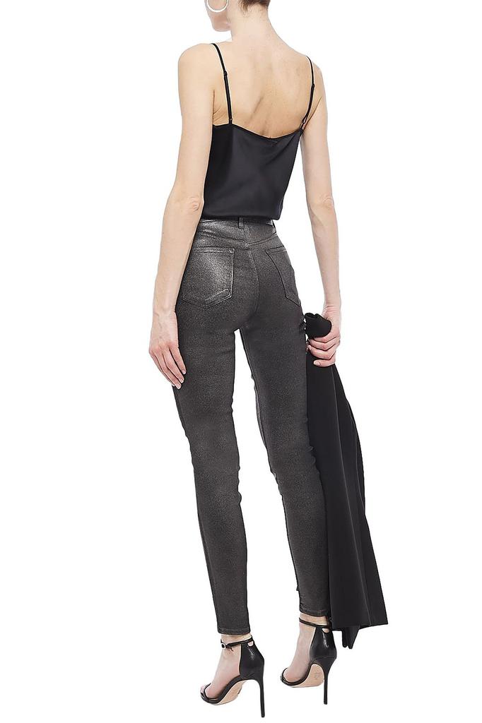 Glittered coated high-rise skinny jeans商品第1张图片规格展示