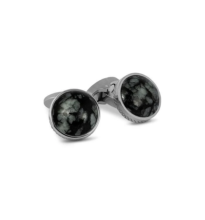 商品Tateossian|Titanium Classic Round Cufflinks,价格¥2343,第1张图片详细描述