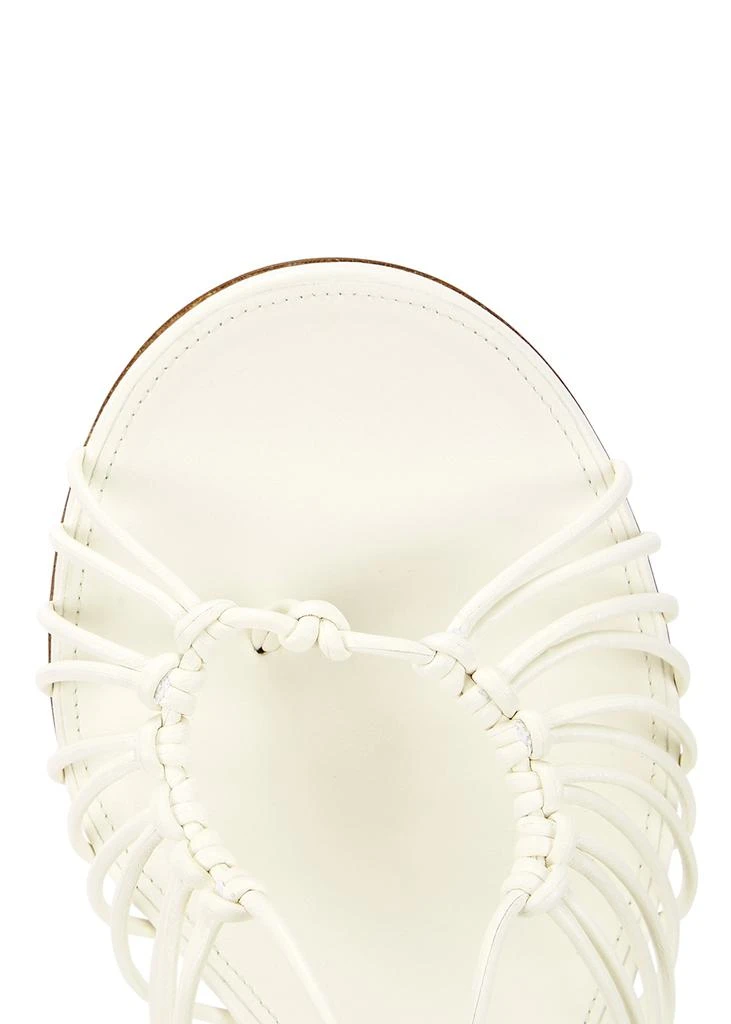 商品Bottega Veneta|Dot 90 white lace-up leather sandals,价格¥3951,第4张图片详细描述