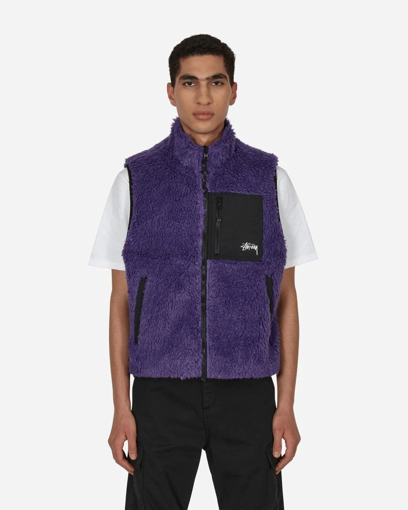 商品STUSSY|Sherpa Vest Purple,价格¥1139,第1张图片