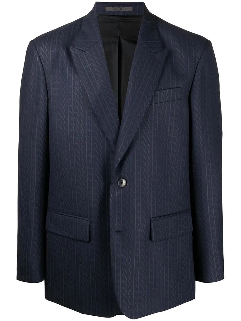 商品Valentino|Valentino Garavani Vltn-Print Single-Breasted Suit Jacket,价格¥7928,第1张图片