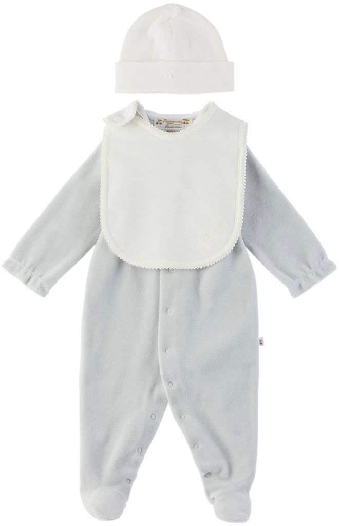 商品Bonpoint|Baby Blue Prestige Prince Three-Piece Set,价格¥925,第1张图片