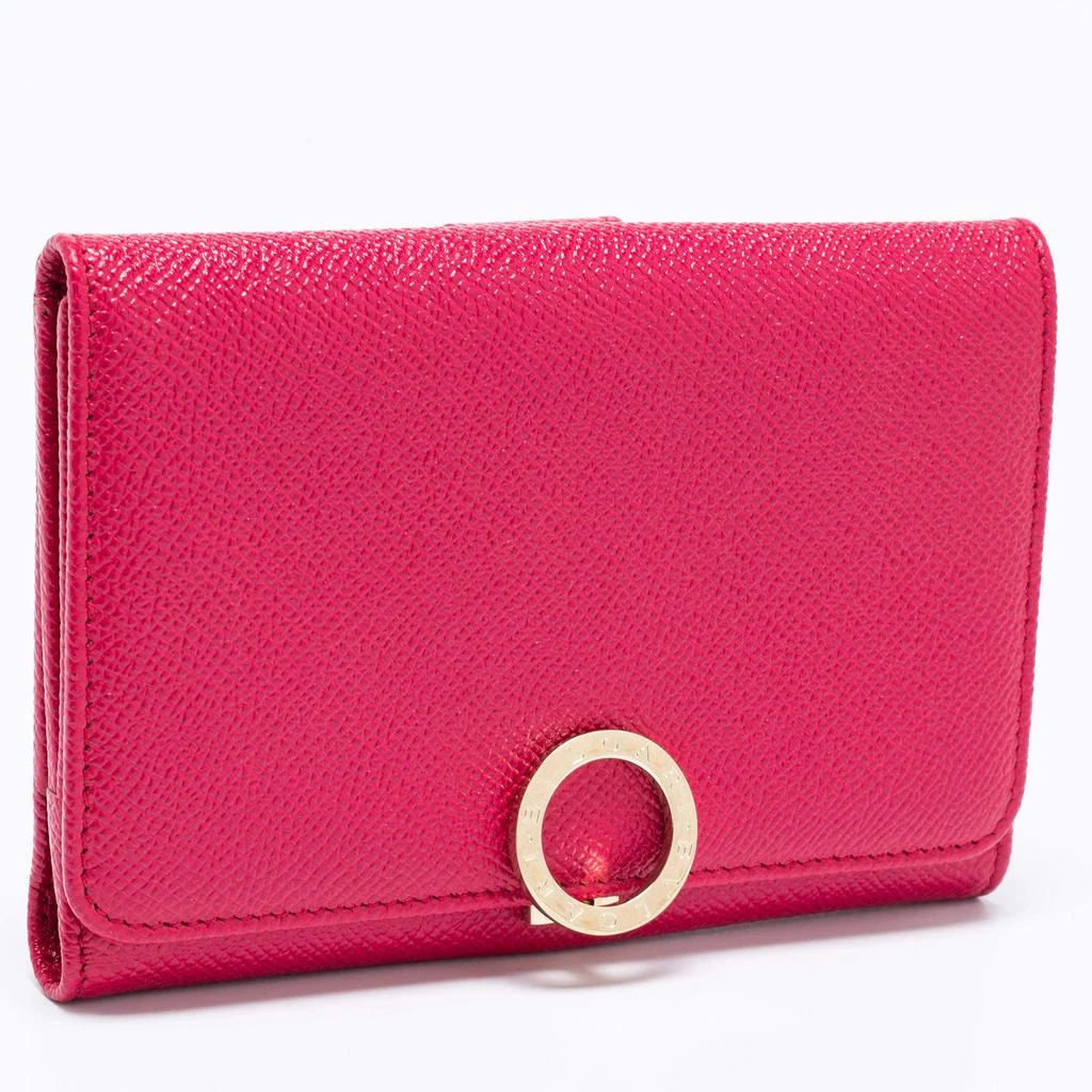 商品[二手商品] BVLGARI|Bvlgari Fuchsia Leather Bvlgari Trifold Wallet,价格¥1458,第5张图片详细描述