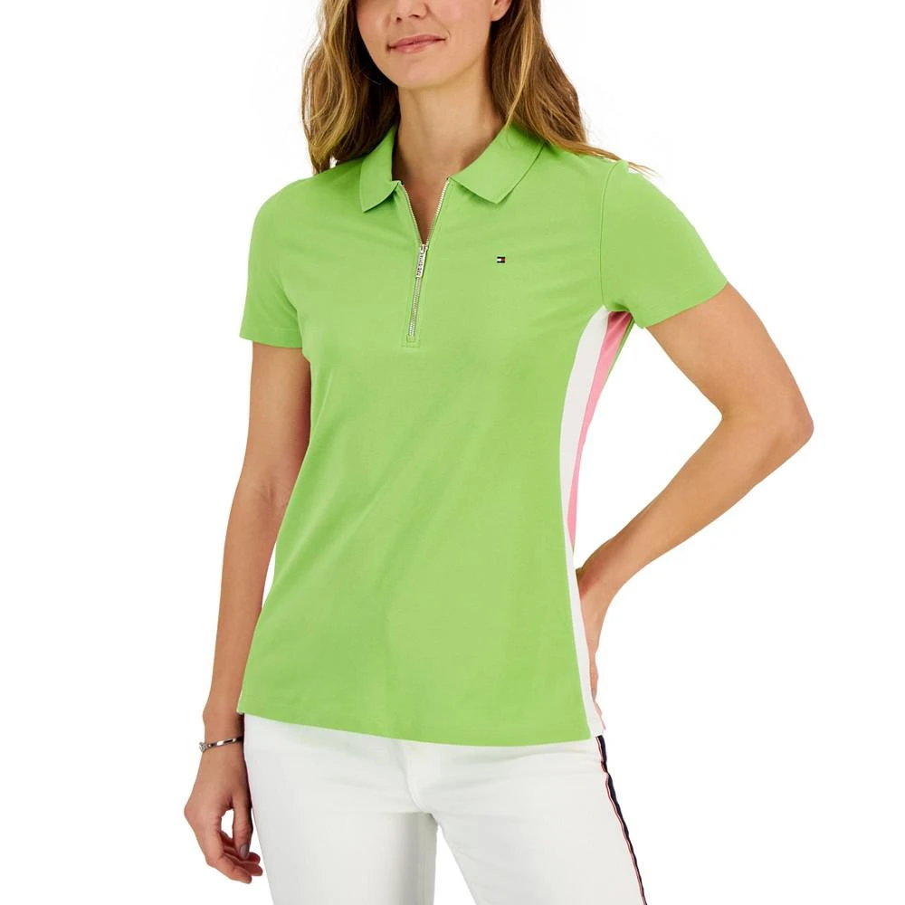 商品Tommy Hilfiger|Women's Zip Colorblocked-Sides Polo,价格¥203,第1张图片