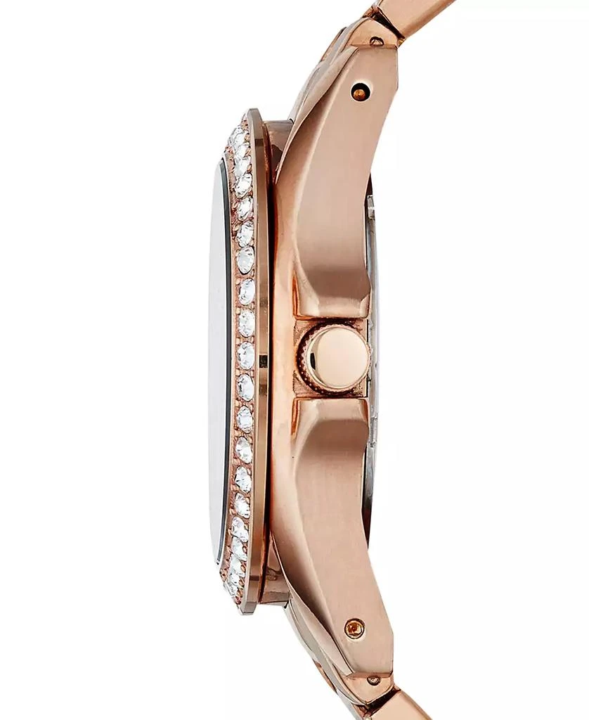 商品Fossil|Women's Riley Rose Gold Plated Stainless Steel Bracelet Watch 38mm,价格¥787,第2张图片详细描述