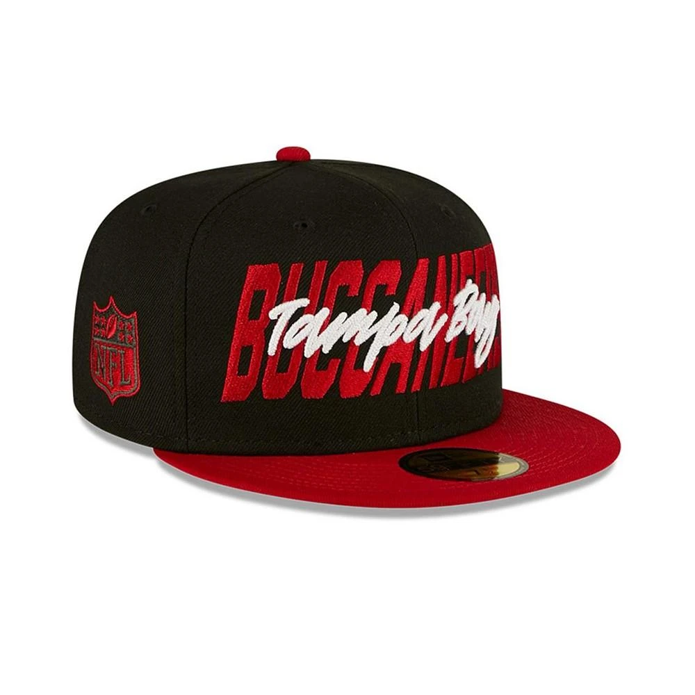 商品New Era|Men's Black and Red Tampa Bay Buccaneers 2022 NFL Draft On Stage 59FIFTY Fitted Hat,价格¥254,第4张图片详细描述