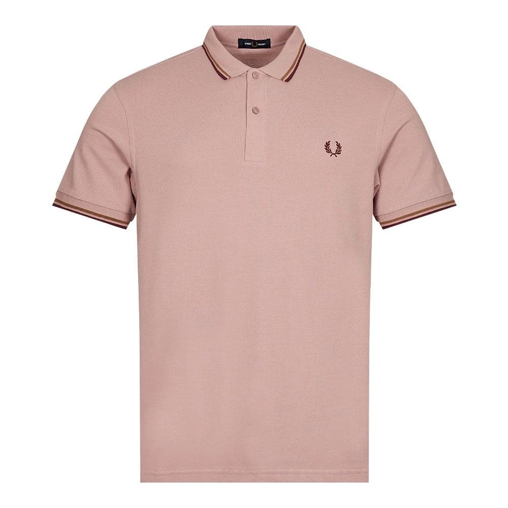 商品Fred Perry|Fred Perry Twin Tipped Polo Shirt - Dusty Rose Pink,价格¥372,第1张图片