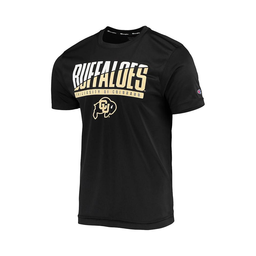 Men's Black Colorado Buffaloes Wordmark Slash T-shirt商品第3张图片规格展示