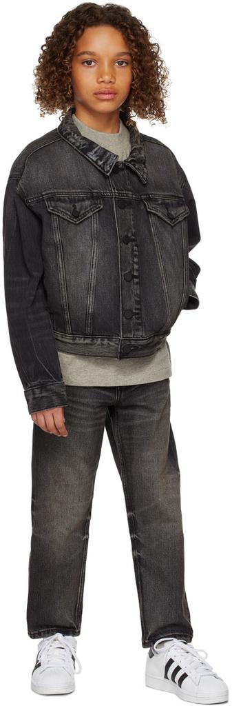 Kids Black Denim Jacket商品第1张图片规格展示