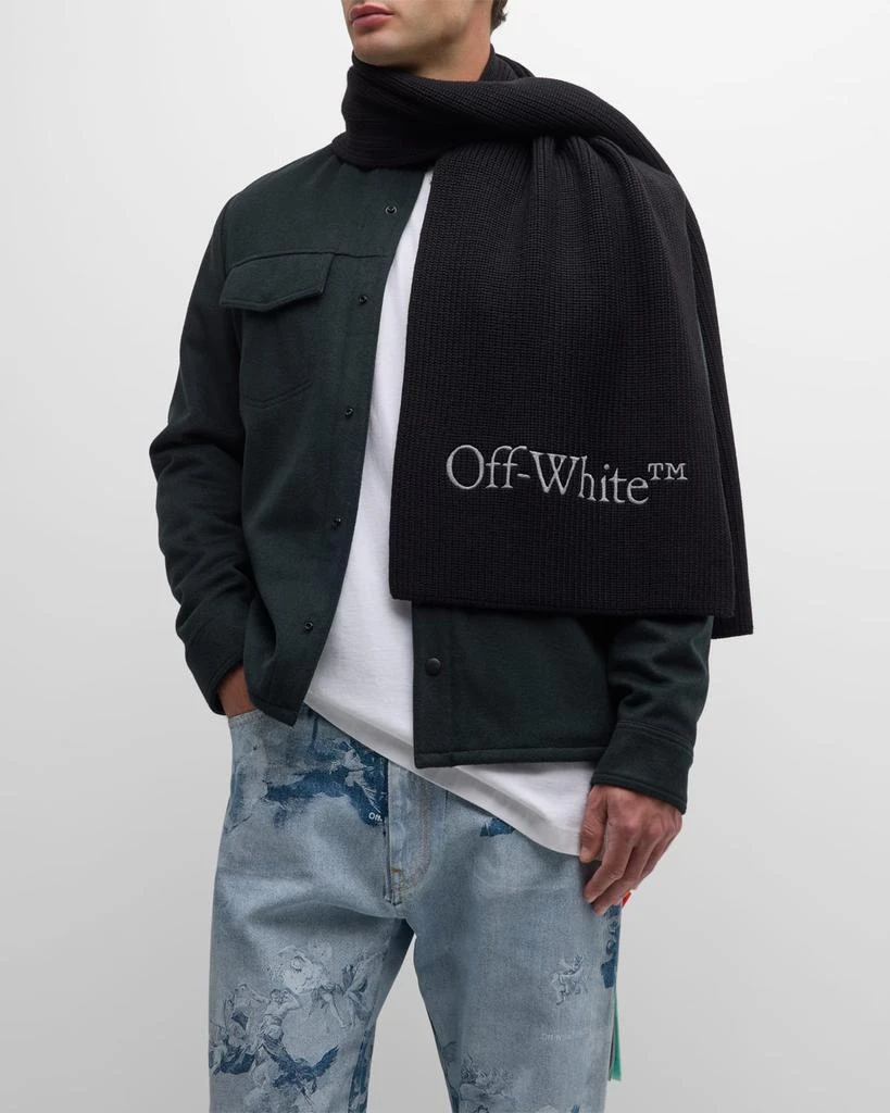 商品Off-White|Men's Bookish Logo Knit Scarf,价格¥4052,第1张图片