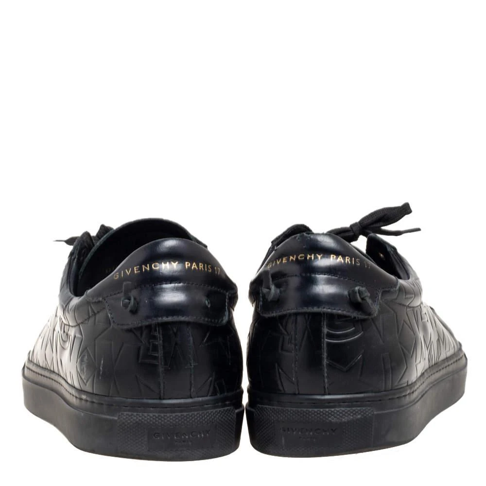 商品[二手商品] Givenchy|Givenchy Black Leather Star Embossed Lace Up Sneakers Size 42.5,价格¥1045,第5张图片详细描述