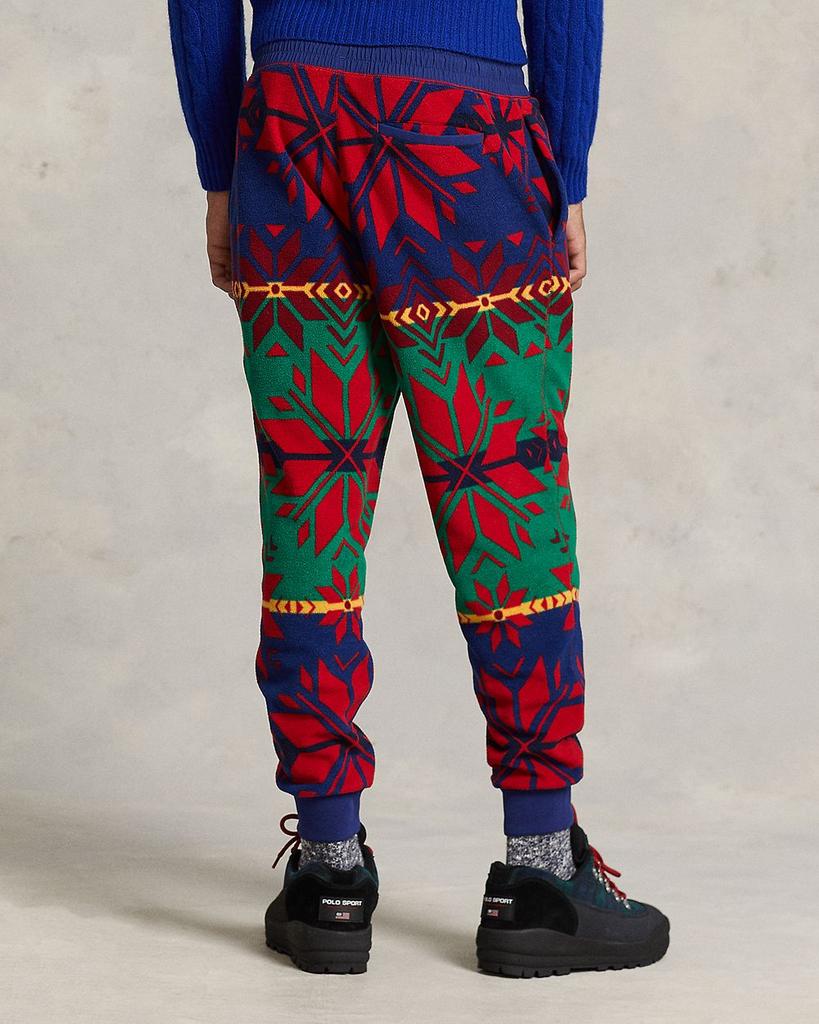 Geometric Print Fleece Jogger Pants商品第3张图片规格展示