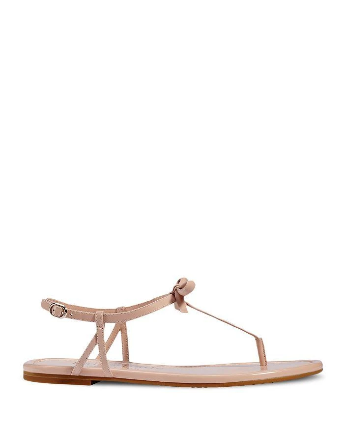 商品Kate Spade|Women's Piazza Knotted Bow Patent Leather Thong Sandals,价格¥337,第2张图片详细描述