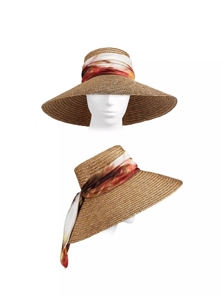 商品Eugenia Kim|Mirabel Watercolor Print-Trimmed Straw Fedora,价格¥2229,第3张图片详细描述