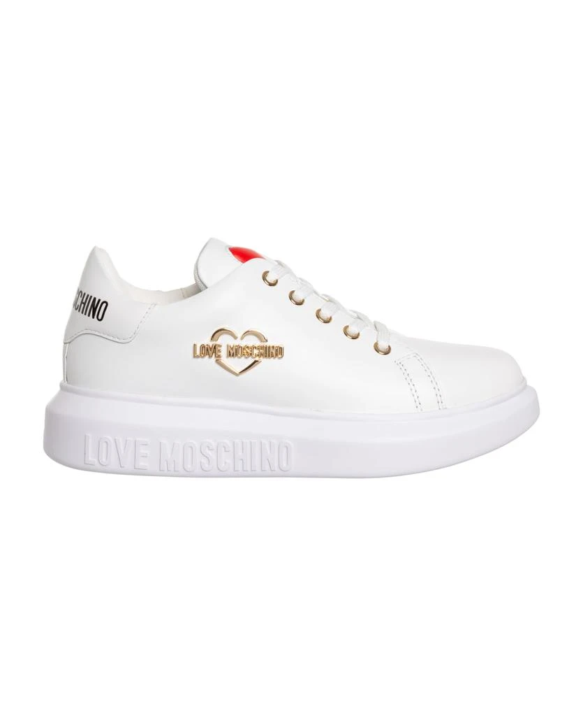 商品Love Moschino|Love Leather Sneakers,价格¥1579,第1张图片