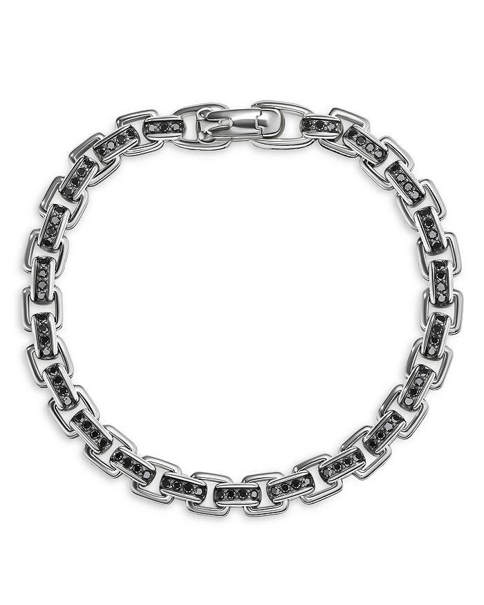 商品David Yurman|Men's Box Chain Bracelet in Sterling Silver with Black Diamonds, 7.3mm,价格¥59151,第2张图片详细描述