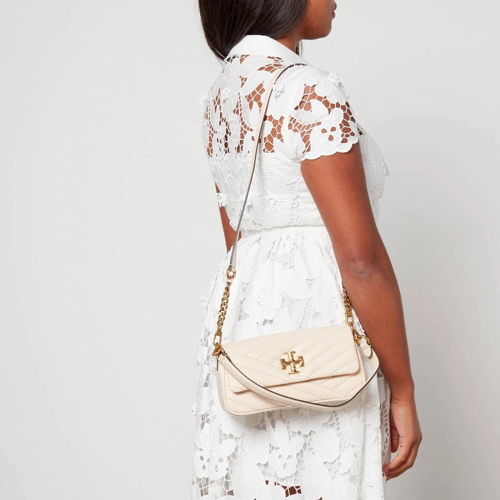 商品Tory Burch|Tory Burch Women's Kira Chevron Small Flap Shoulder Bag - New Cream,价格¥3609,第2张图片详细描述