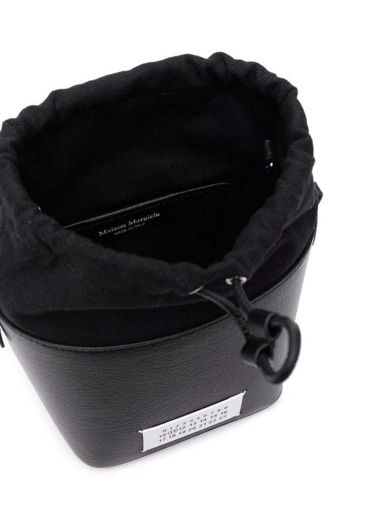 商品MAISON MARGIELA|Bucket Bag in Black Leather and Canvas,价格¥7062,第5张图片详细描述