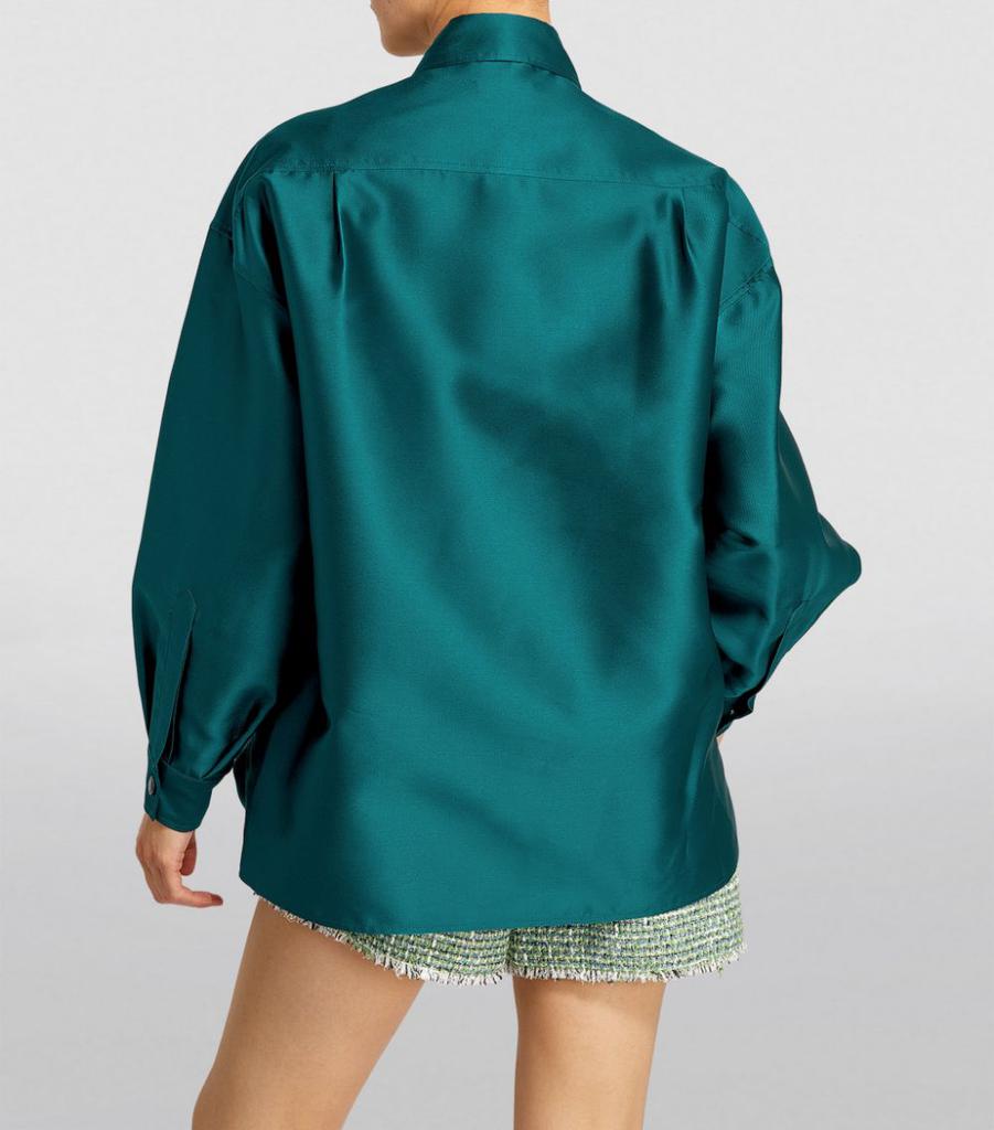 Satin Oversized Shirt商品第4张图片规格展示