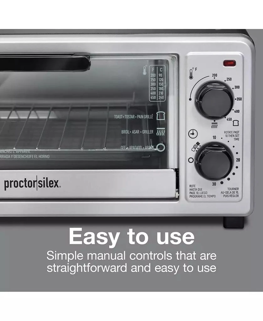 商品Proctor Silex|4 Slice Toaster Oven Broiler - 31260,价格¥366,第4张图片详细描述