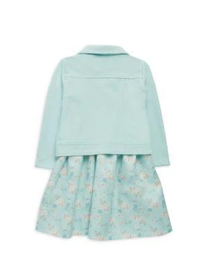 商品Purple Rose|Little Girl's 2-Piece Sleeveless Floral-Print Dress & Solid-Hued Jacket Set,价格¥199,第2张图片详细描述