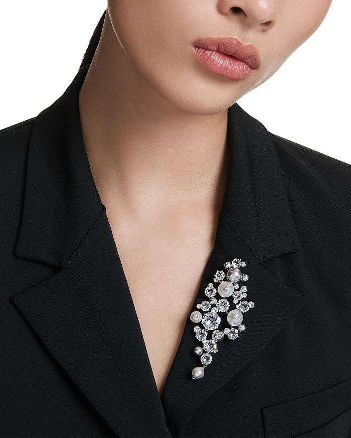 商品Swarovski|Constella Crystal & Faux Pearl Brooch,价格¥1458,第2张图片详细描述