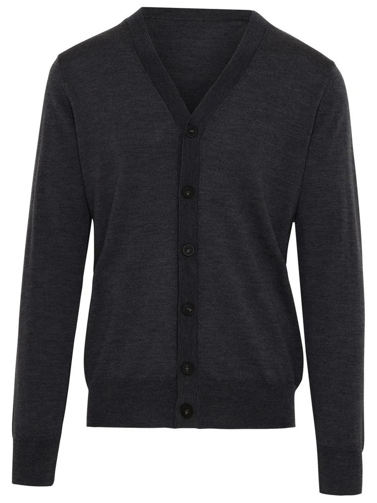 商品A.P.C.|A.P.C. Logo Tag V-Neck Knitted Cardigan,价格¥1105,第1张图片