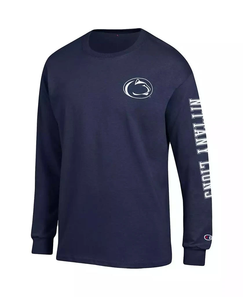 商品CHAMPION|Men's Navy Penn State Nittany Lions Team Stack Long Sleeve T-shirt,价格¥219,第2张图片详细描述