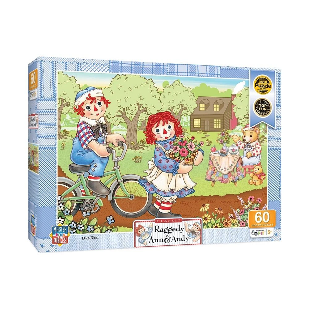 商品MasterPieces Puzzles|Raggedy Ann & Andy - Bike Ride 60 Piece Kids Puzzle,价格¥134,第1张图片
