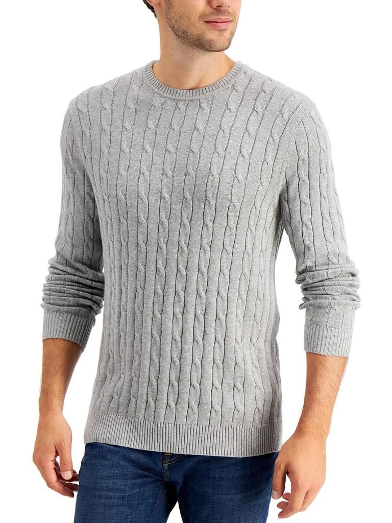 商品Club Room|Mens Cable-Knit Crewneck Sweater,价格¥214,第3张图片详细描述