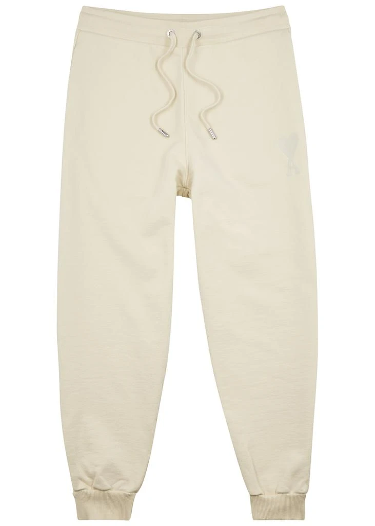 商品AMI|Cream logo-embroidered cotton sweatpants,价格¥1182,第1张图片