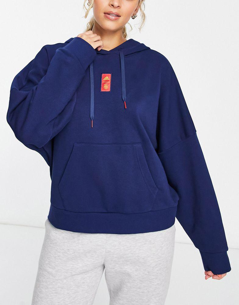 adidas Football Spain World Cup 2022 logo hoodie in navy商品第1张图片规格展示