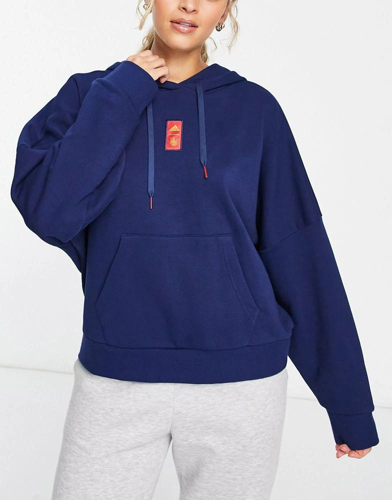 商品Adidas|adidas Football Spain World Cup 2022 logo hoodie in navy,价格¥411,第1张图片