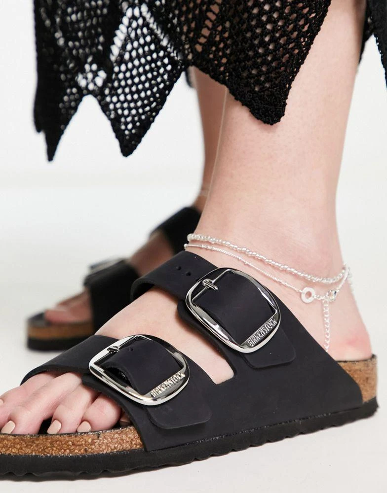 商品Birkenstock|女式 Arizona系列 大搭扣黑色皮革勃肯鞋,价格¥675,第3张图片详细描述