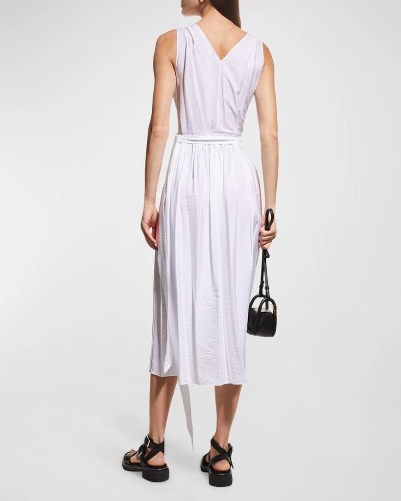 Sleeveless V-Neck Midi Wrap Dress 商品