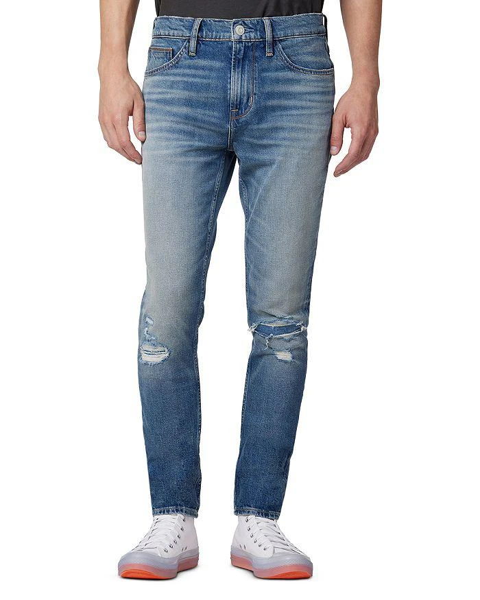 商品Hudson|Axl Stretch Skinny Fit Jeans in Repaired Indigo,价格¥955,第1张图片