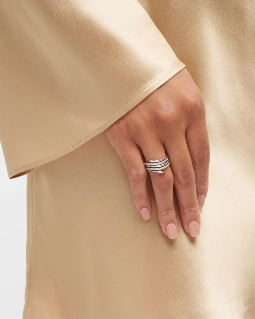 商品Cassidy Diamonds|18K White Gold 5-Row Wave Ring, Size 7,价格¥16921,第2张图片详细描述