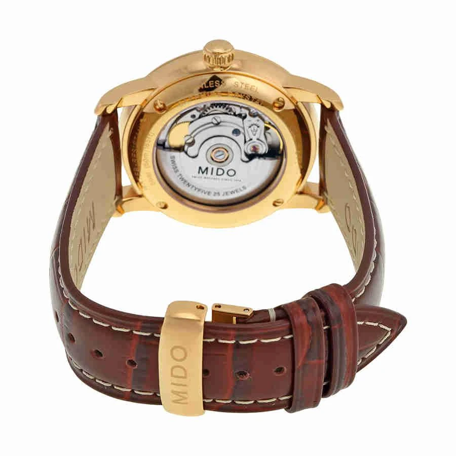商品MIDO|Baroncelli Silver Dial Brown Leather Men's Watch M86002218,价格¥4870,第3张图片详细描述