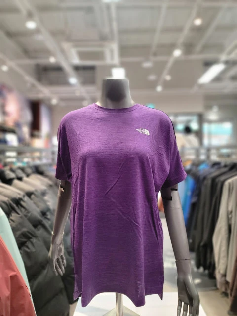 商品The North Face|【Brilliant|包邮包税】北面户外 女士 MERINO 毛 短袖 T恤 NI7UM34G PUR,价格¥297,第1张图片