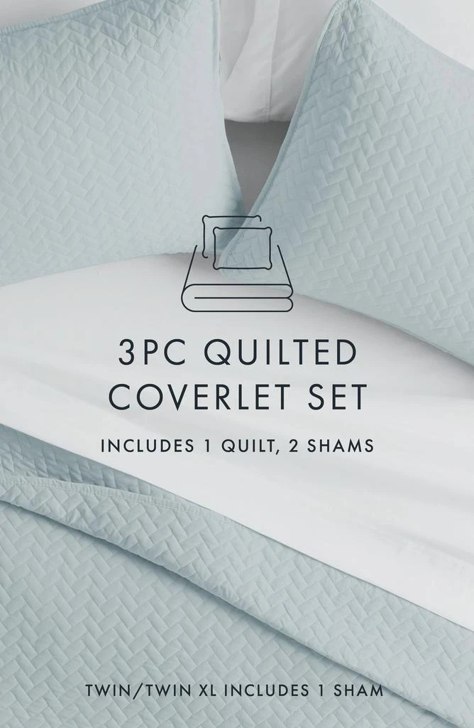 商品IENJOY HOME|IENJOY HOME Premium Ultra Soft Herring Pattern Quilted Coverlet Set,价格¥473,第4张图片详细描述