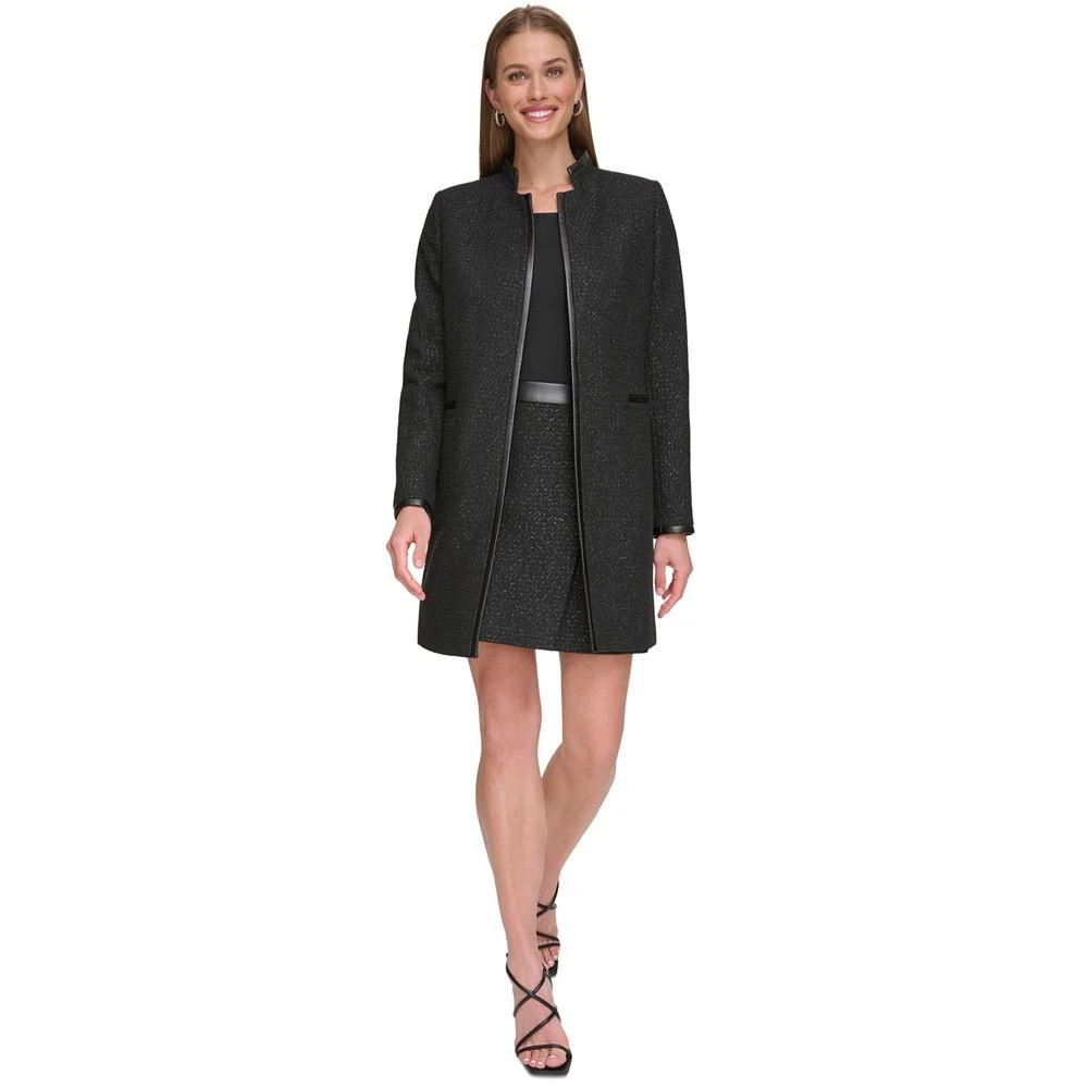 商品DKNY|Women's Lurex Open-Front Tweed Topper Jacket,价格¥402,第5张图片详细描述