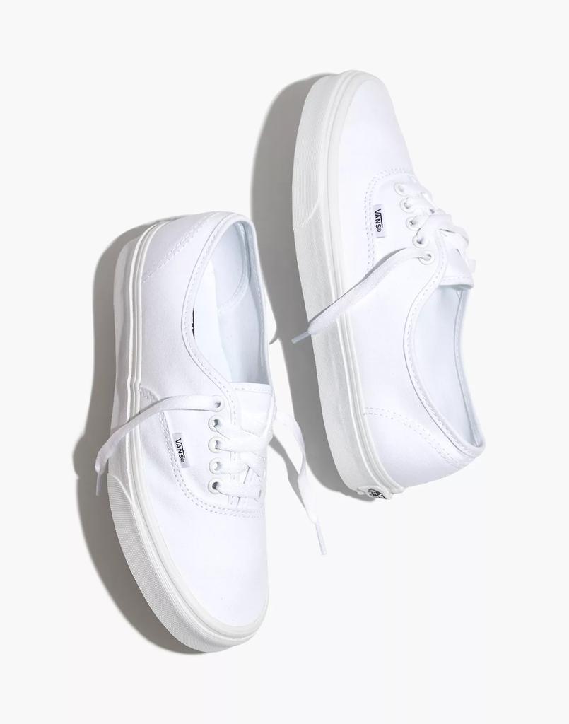 商品Vans|Unisex Authentic Lace-Up Sneakers in White Canvas,价格¥358,第3张图片详细描述