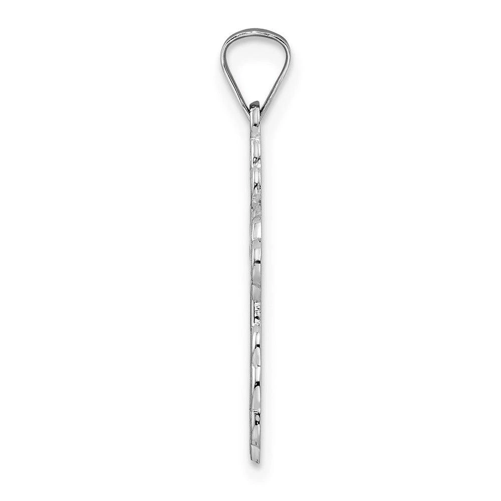 商品Diamond2Deal|14k White Gold Polished Eastern Orthodox Solid Cross Pendant,价格¥3202,第2张图片详细描述