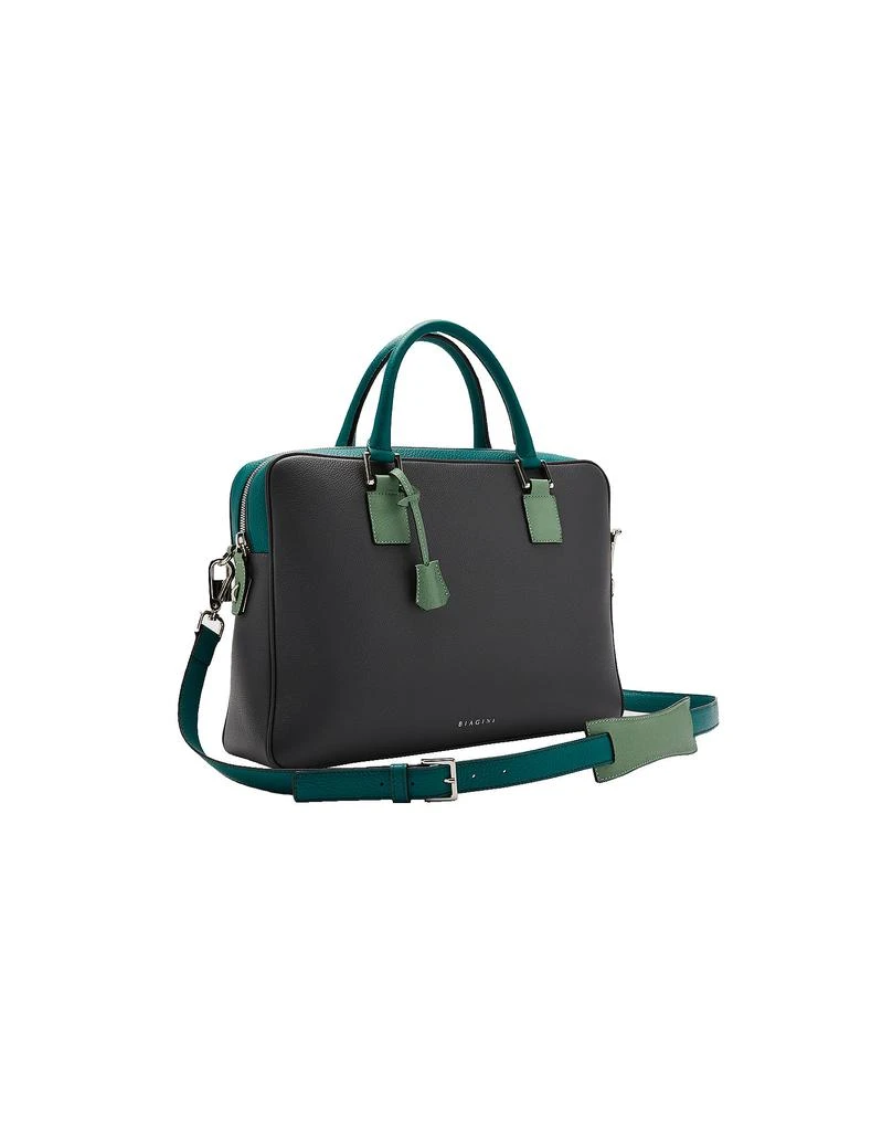 商品Biagini|8606 Burano Briefcase - Dark Teal And Coal Briefcase,价格¥4628,第2张图片详细描述