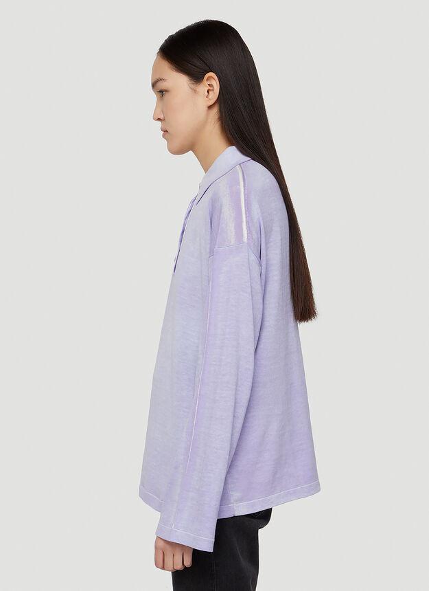 Polo Long-Sleeved Shirt in Purple商品第3张图片规格展示