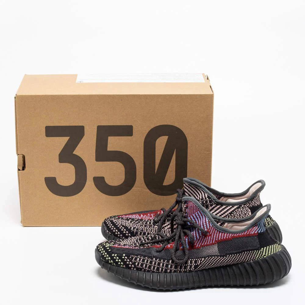 Adidas x Yeezy Boost Multicolor Knit Fabric And Mesh 350 V2 Yechiel Reflective Sneakers Size 40 2/3 商品